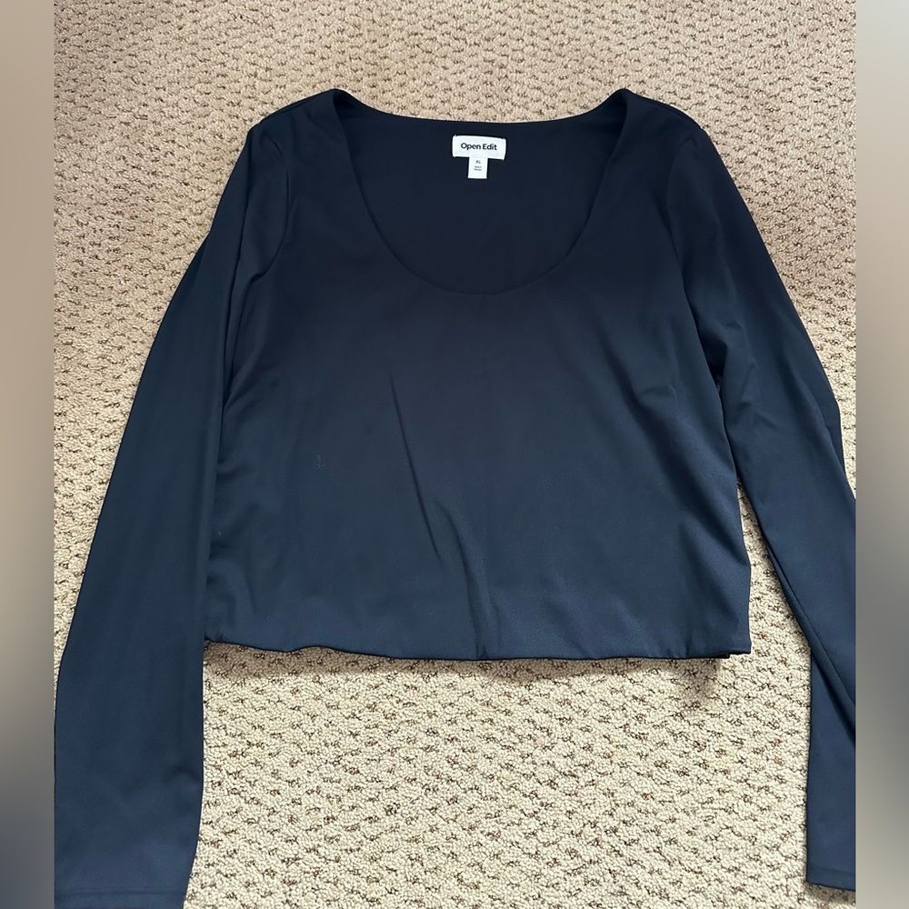 Chic Black Long Sleeve Women's Top